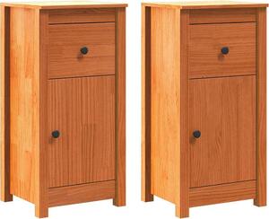 Servírovacia skriňa 2 pcs Včelí hnedý 39 x 34,5 x 80 cm
