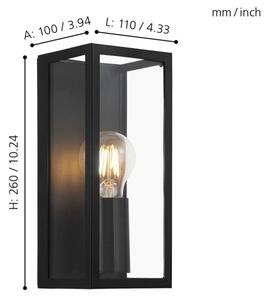 Eglo 99123 - Kúpeľňové nástenné svietidlo AMEZOLA 1xE27/60W/230V IP44