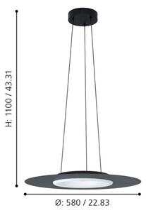 Eglo 99125 - LED RGB Stmievateľný luster na lanku COMPO ROSSO-C LED/16W/230V