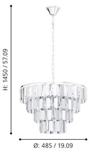 Eglo 99094 - Luster na reťazi ERSEKA 7xE14/40W/230V