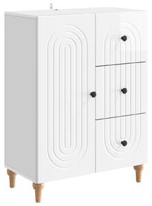 Servírovacia skriňa Biela s vysokým leskom 66 x 34,5 x 90 cm