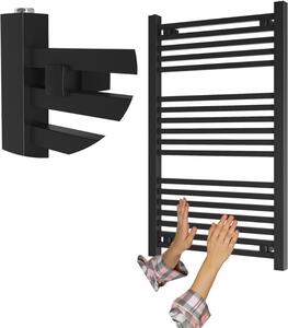 Granitan | Kúpeľňový radiátor Bergen - 100x60 cm - čierny - moderný dizajn - praktický a elegantný
