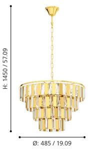 Eglo 99097 - Luster na reťazi ERSEKA 7xE14/40W/230V