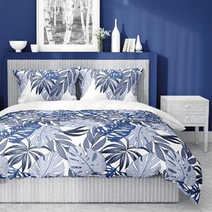 Bavlnená posteľná bielizeň s úžasným modro-bielym vzorom Modrá