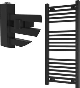 Granitan | Kúpeľňový radiátor Bergen - 100x45 cm - čierny - moderný dizajn - praktický a elegantný