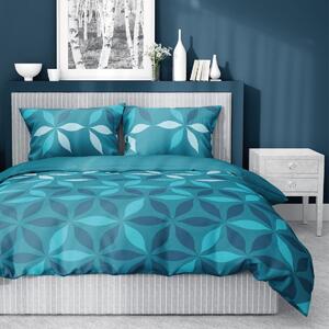 Bavlnená posteľná bielizeň s jemným tyrkysovým vzorom Tyrkysová