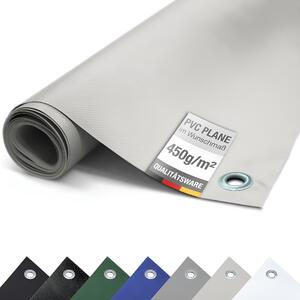 (450g/m²) Plachta na nákladné vozidlá/PVC plachta s okami, textilná plachta Krycia plachta (svetlosivá RAL7035, 3 m x 4 m)