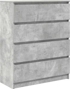 Komoda betónovo sivá 80x35x99 cm spracované drevo