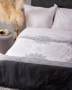 Bavlnená posteľná bielizeň so šedou mandalou Šedá