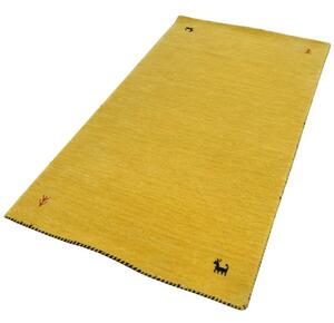 Vlnený žltý koberec Gabbeh 0,80 x 1,50 m