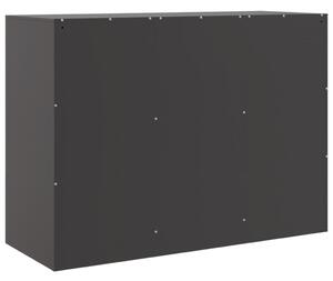 Komoda čierna 99x39x73 cm oceľ