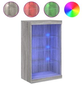 Komoda s LED svetlami sivý dub sonoma 60,5x37x100 cm