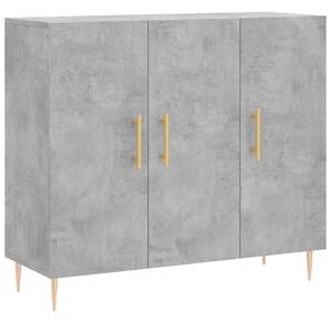 Komoda betónová sivá 90x34x80 cm kompozitné drevo