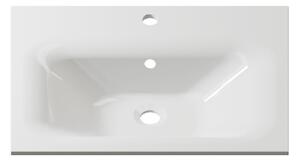 Nábytok do kúpeľne MERAF - biely / lesklý biely + sifón a umývadlo ZDARMA
