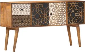 Komoda s tlačeným vzorom 130x30x70 cm masívne mangovníkové drevo