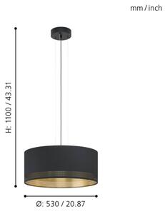 Eglo 99274 - Luster na lanku ESTEPERRA 3xE27/40W/230V
