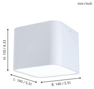 Eglo 99281 - Stropné svietidlo GRIMASOLA 1xE27/28W/230V
