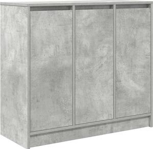Komoda betónová sivá 85x34x76 cm kompozitné drevo