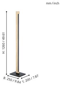 Eglo 99296 - LED Stmievateľná stojacia lampa CAMACHO LED/22W/230V