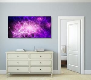 Obraz Mandala s pozadím galaxie - 100x50