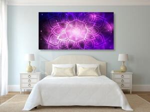Obraz Mandala s pozadím galaxie - 100x50