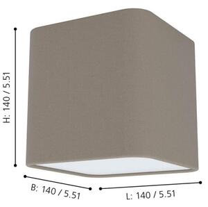 Eglo 99302 - Stropné svietidlo POSADERRA 1xE27/28W/230V