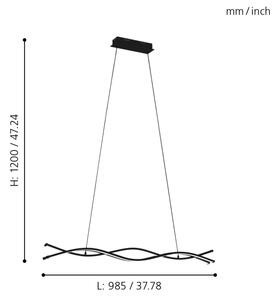 Eglo 99317 - LED Luster na lanku LASANA LED/36W/230V