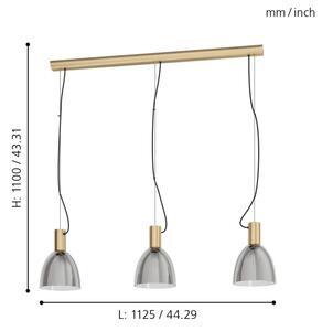Eglo 99314 - Luster na lanku LEBALIO 3xE27/40W/230V