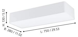 Eglo 99298 - Stropné svietidlo POSADERRA 3xE27/28W/230V