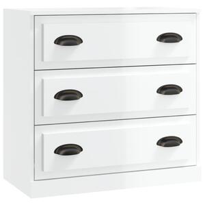 Komoda lesklá biela 70x35,5x67,5 cm spracované drevo