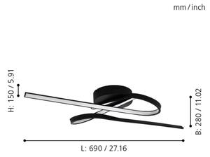 Eglo 99323 - LED Stropné svietidlo SELVINA LED/21W/230V