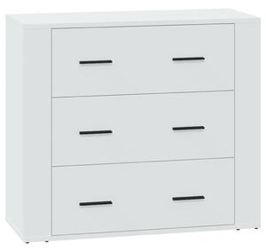 Komoda biela 80x33x70 cm spracované drevo