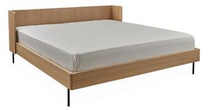 Dvojlôžková posteľ v dekore duba 180x200 cm v prírodnej farbe Wrap – Selection