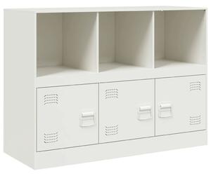 Komoda biela 99x39x73 cm oceľ