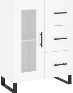 Komoda lesklá biela 69,5x34x90 cm spracované drevo