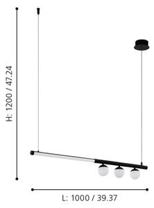 Eglo 99376 - LED luster na lankách PHIANEROS LED/22W/230V