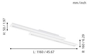Eglo 99412 - LED RGB Stmievateľné stropné svietidlo SALITERAS-C 2xLED/10W/230V