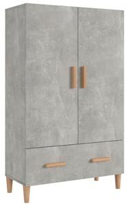 Komoda betónovo sivá 70x31x115 cm spracované drevo