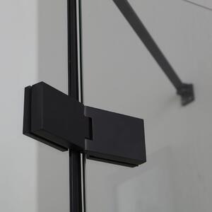 Sprchový Kút Bez Profilov 90x90 Výška190 Cm Matný čierny | London