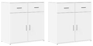 Komody 2 ks biele 79x38x80 cm kompozitné drevo