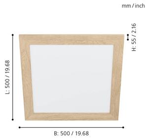 Eglo 99471 - LED stropné svietidlo PIGLIONASSO LED/20W/230V 500x500 mm