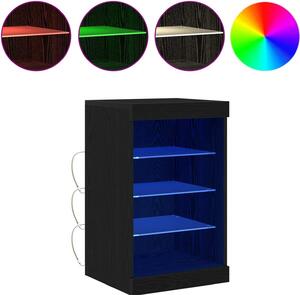 LED komoda Čierny dub 41 x 37 x 67 cm Kompozitné drevo