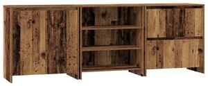 Servírovacia skriňa 3 pcs Staré drevo 70 x 41 x 75 cm