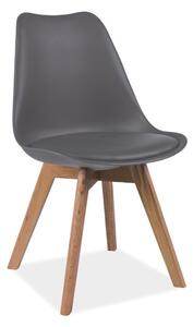 Jedálenská stolička DELIKA, 49x83x43, sivá/buk