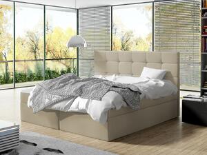 Kontinentálna manželská posteľ 160x200 CAROLA - béžová + topper ZDARMA