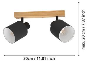 Eglo 99489 - Bodové svietidlo BATALLAS 2xE27/10W/230V