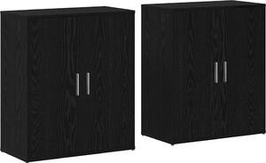 Servírovacia skriňa 2 pcs Čierny dub 60 x 31 x 70 cm