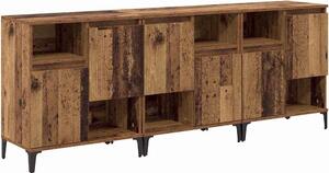 Komody 3 pcs Staré drevo 60 x 35 x 70 cm Kompozitné drevo