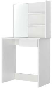MODERNHOME Toaletný stolík so zrkadlom Stinie biely