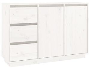 Komoda biela 111x34x75 cm borovicový masív